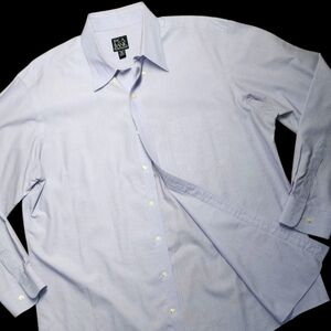 Jos. A. Bank Traveler’s Collection Tailored Fit Dress Shirt Light Blue Cotton XL